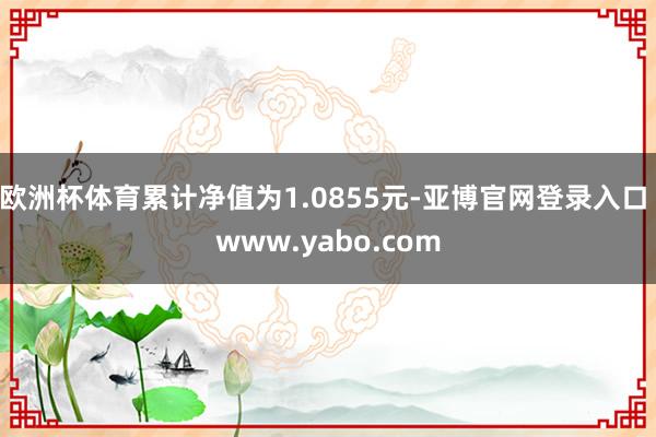 欧洲杯体育累计净值为1.0855元-亚博官网登录入口 www.yabo.com