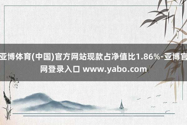 亚博体育(中国)官方网站现款占净值比1.86%-亚博官网登录入口 www.yabo.com