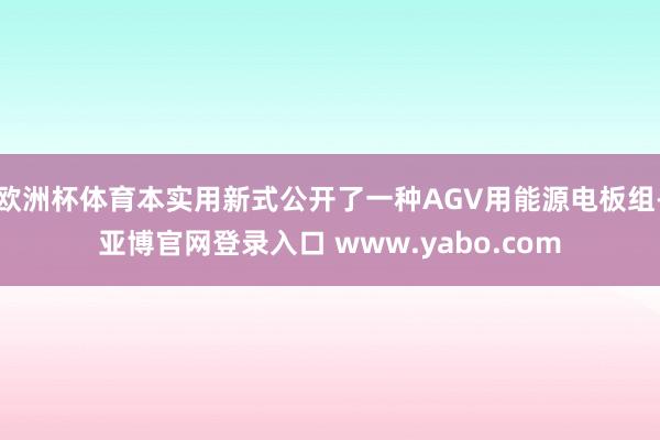 欧洲杯体育本实用新式公开了一种AGV用能源电板组-亚博官网登录入口 www.yabo.com