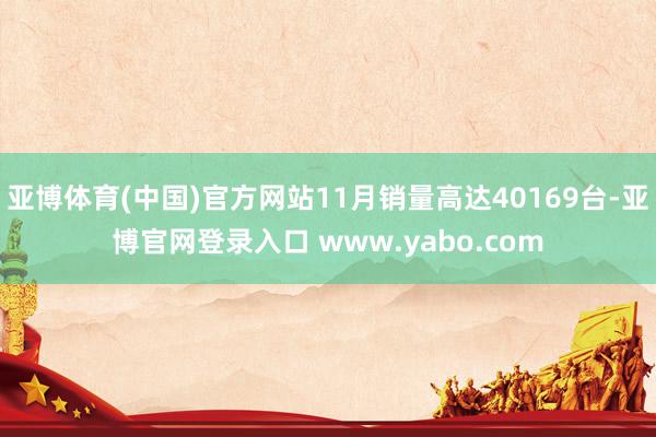 亚博体育(中国)官方网站11月销量高达40169台-亚博官网登录入口 www.yabo.com