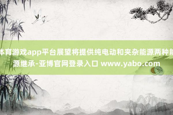 体育游戏app平台展望将提供纯电动和夹杂能源两种能源继承-亚博官网登录入口 www.yabo.com