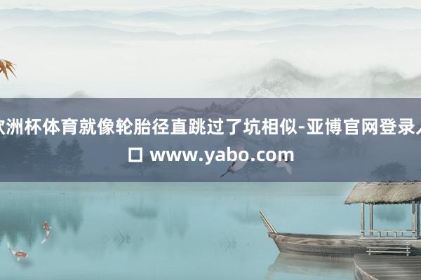 欧洲杯体育就像轮胎径直跳过了坑相似-亚博官网登录入口 www.yabo.com