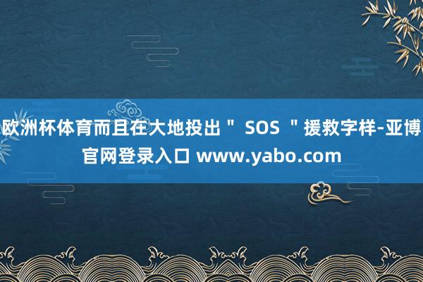 欧洲杯体育而且在大地投出＂ SOS ＂援救字样-亚博官网登录入口 www.yabo.com