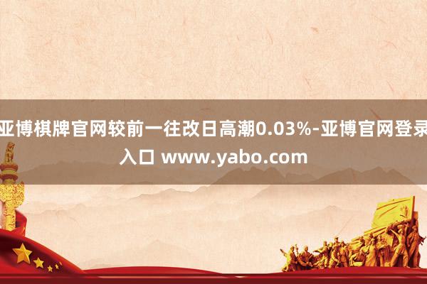 亚博棋牌官网较前一往改日高潮0.03%-亚博官网登录入口 www.yabo.com