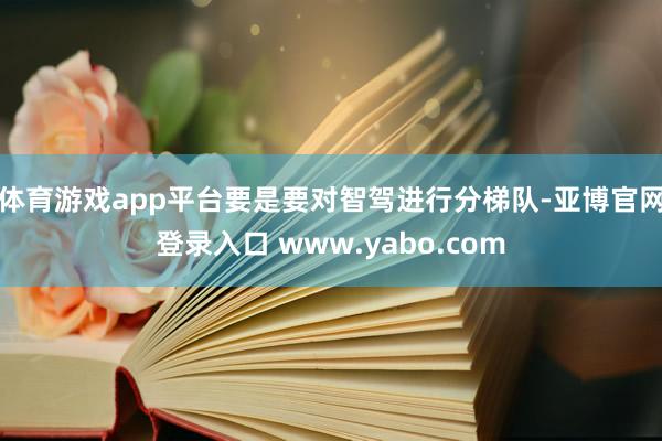 体育游戏app平台要是要对智驾进行分梯队-亚博官网登录入口 www.yabo.com