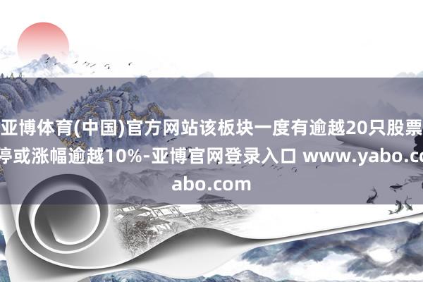亚博体育(中国)官方网站该板块一度有逾越20只股票涨停或涨幅逾越10%-亚博官网登录入口 www.yabo.com