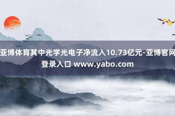 亚博体育其中光学光电子净流入10.73亿元-亚博官网登录入口 www.yabo.com