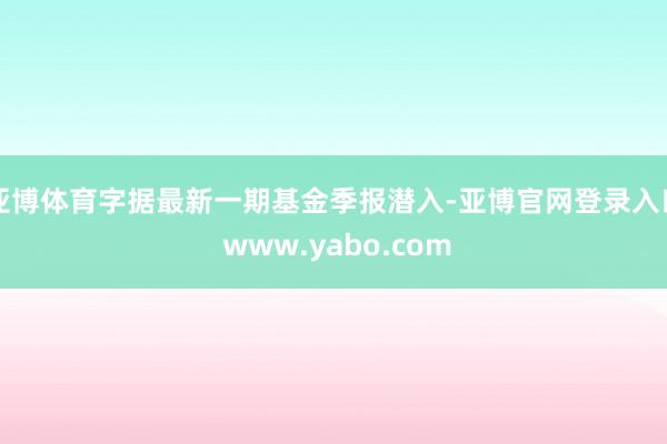 亚博体育字据最新一期基金季报潜入-亚博官网登录入口 www.yabo.com