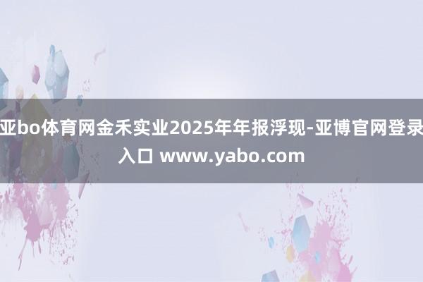 亚bo体育网金禾实业2025年年报浮现-亚博官网登录入口 www.yabo.com
