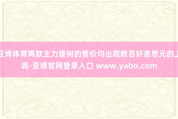 亚博体育两款主力建树的售价均出现数百好意思元的上调-亚博官网登录入口 www.yabo.com
